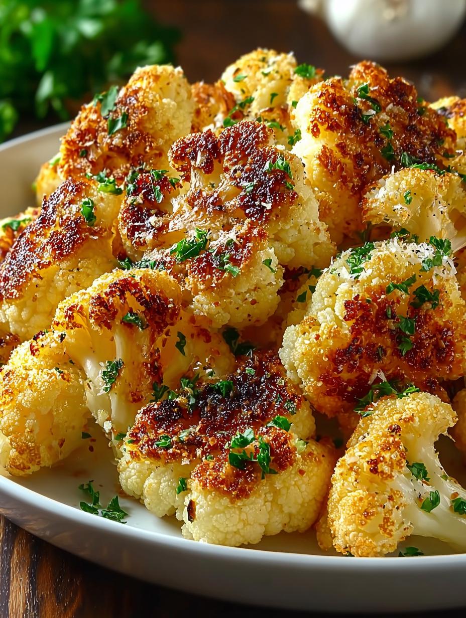 Knoblauch Parmesan Rostblumenkohl