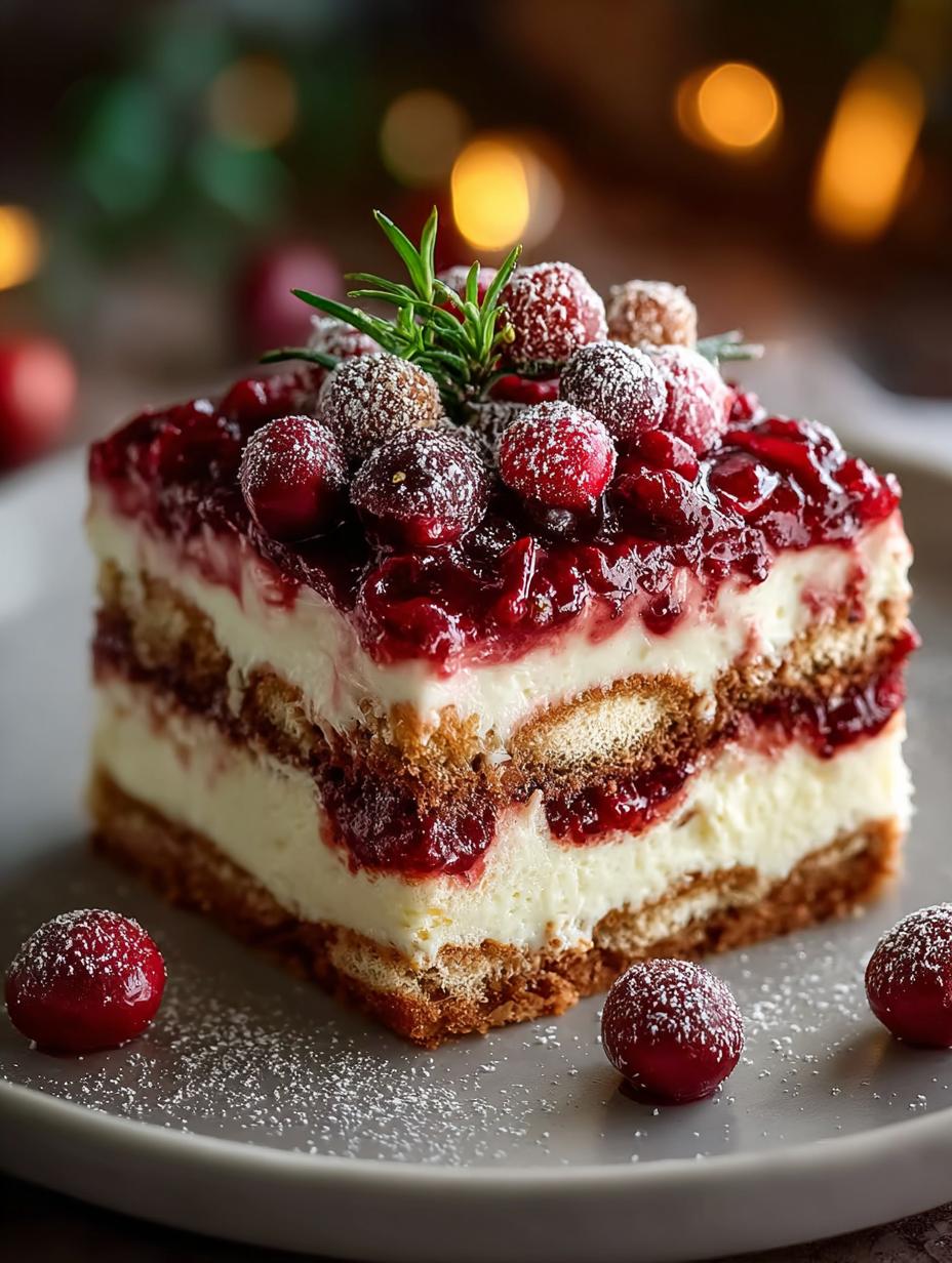 Luxe Cranberry Tiramisu
