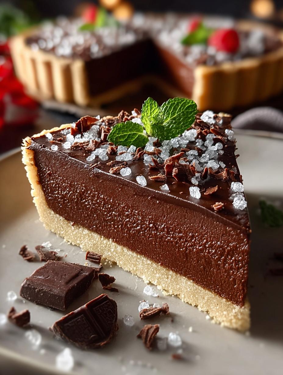 Onthul 1 geheim van deze heerlijke Munt Chocolade Taart - Mint Chocolate Tart - main visual representation
