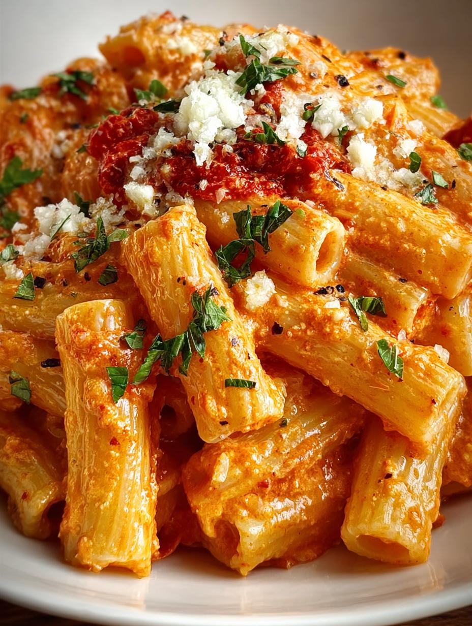 Roasted Red Pepper Rigatoni