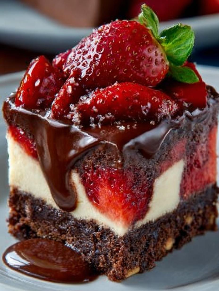 Schokoladen Erdbeer Wirbel Kasekuchen: 1 Hemels Recept! - Een heerlijke Schokoladen Erdbeer Wirbel Käsekuchen, perfect gesneden en klaar om te serveren