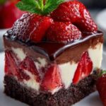 Schokoladen Erdbeer Wirbel Kasekuchen