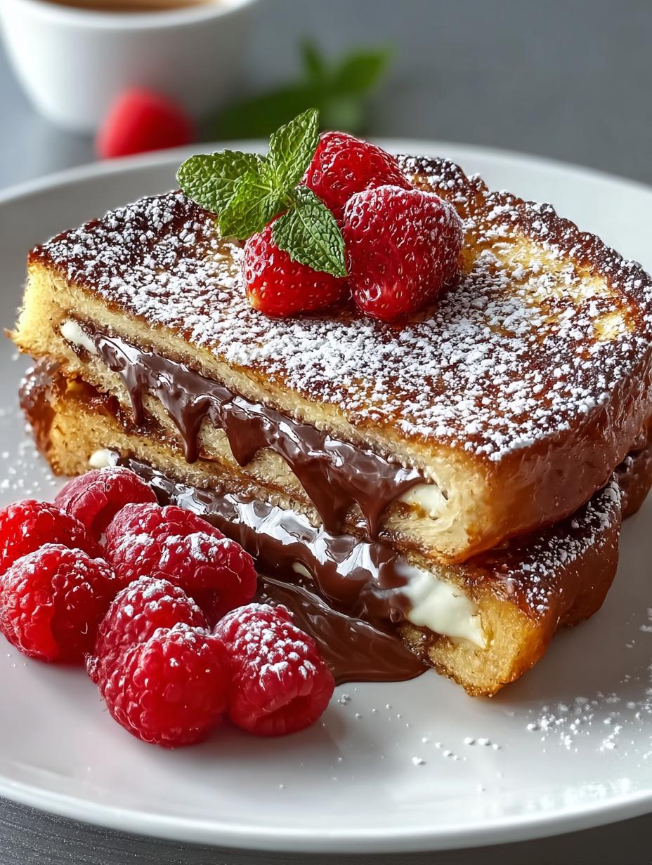 Schokoladen Gefuellter French Toast