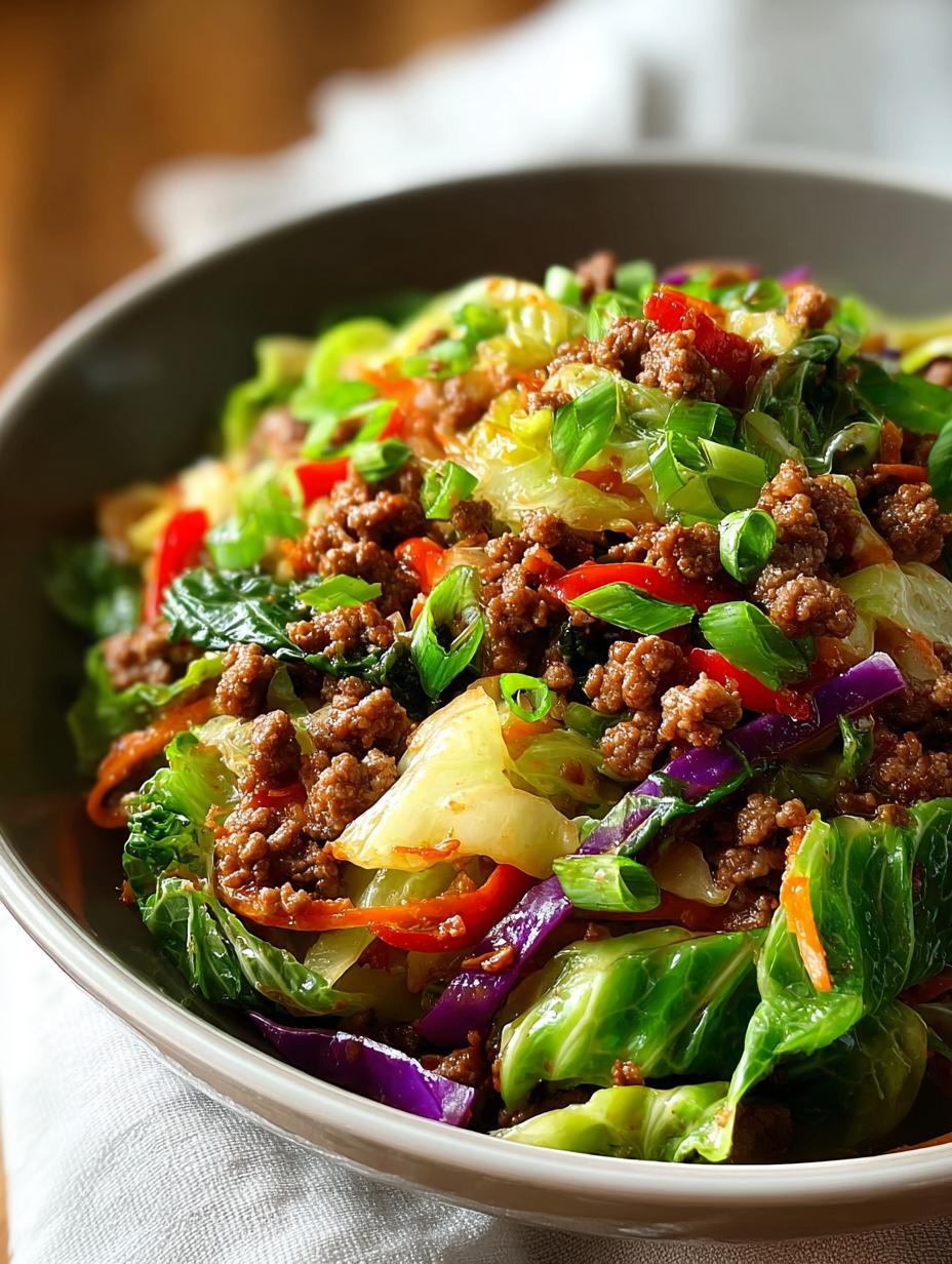 Healthy Ground Beef Cabbage: Snel & Heerlijk in 15 Min! 5 Verrukkelijke Healthy Ground Beef Cabbage, snel en heerlijk in 15 minuten, geserveerd in een kom