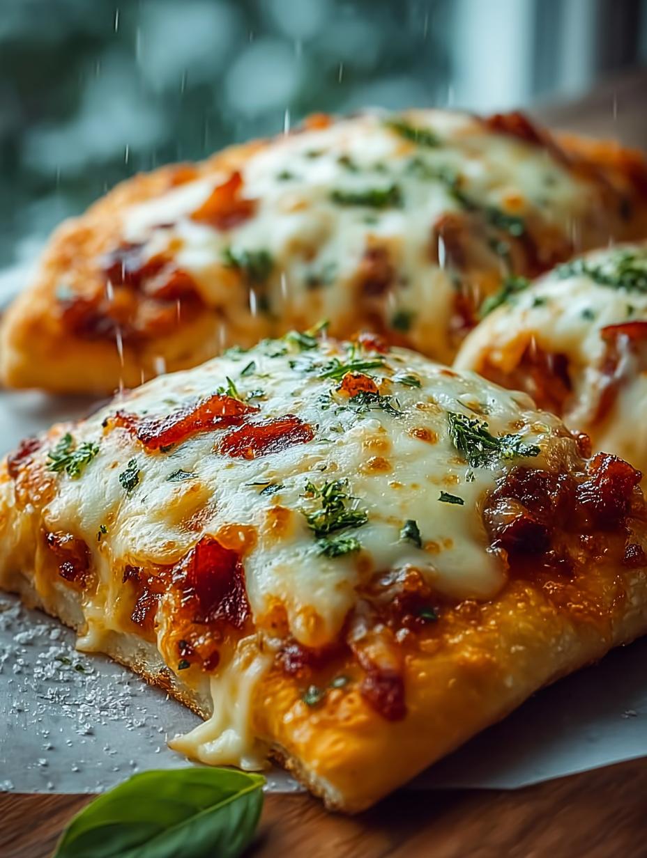 Close-up van de smeuïge kaasvulling in een Kase Pizza Tas, perfect gesmolten en kruidig