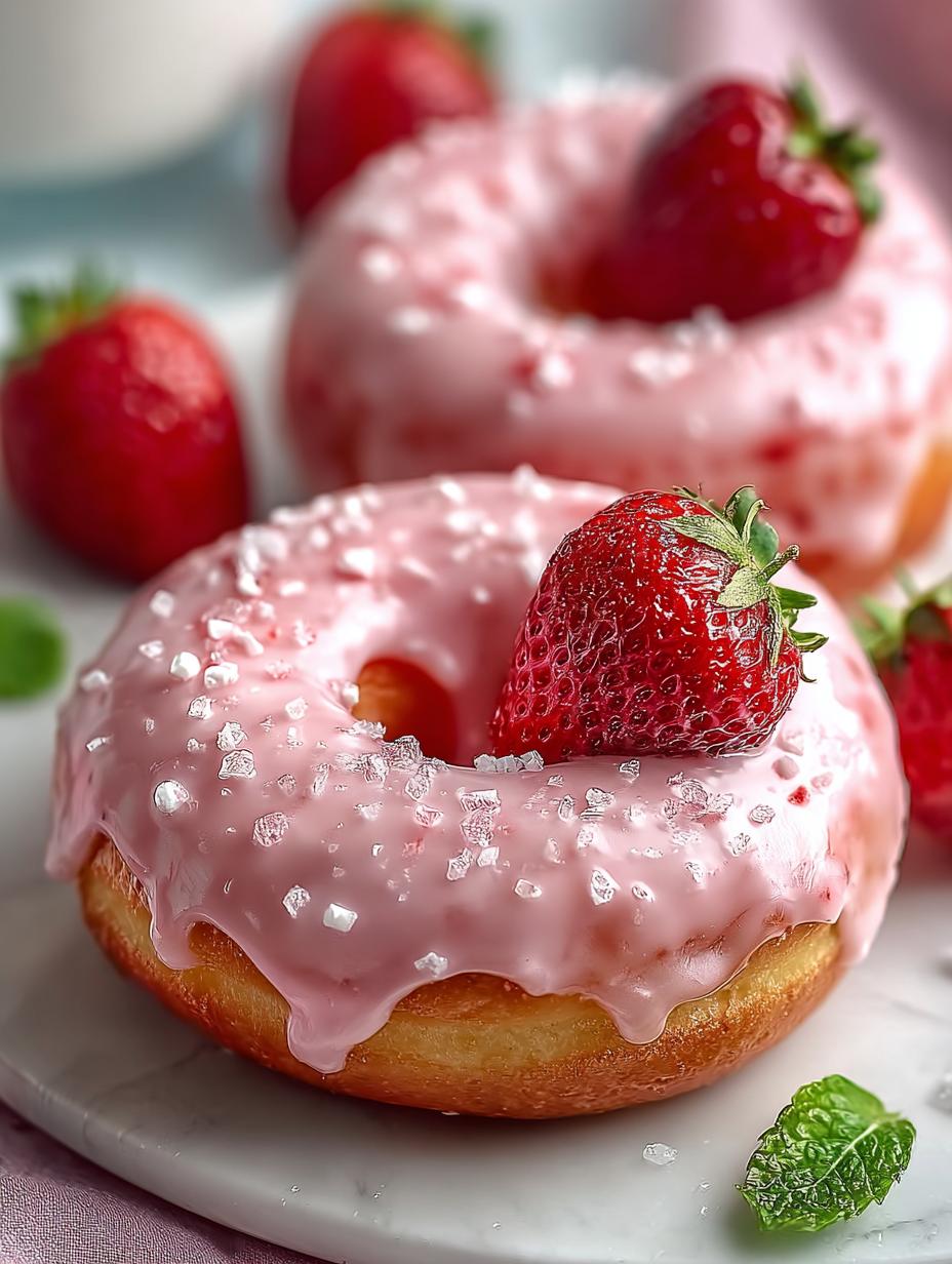 Strawberry Cake Donuts