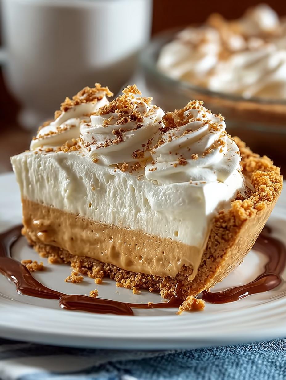 Amish Erdnussbutter Creme Torte: Een Hemelse No-Bake Sensatie 5 Amish Erdnussbutter Creme Torte: Een Hemelse No-Bake Sensatie - Romige pindakaastaart met graham cracker korst
