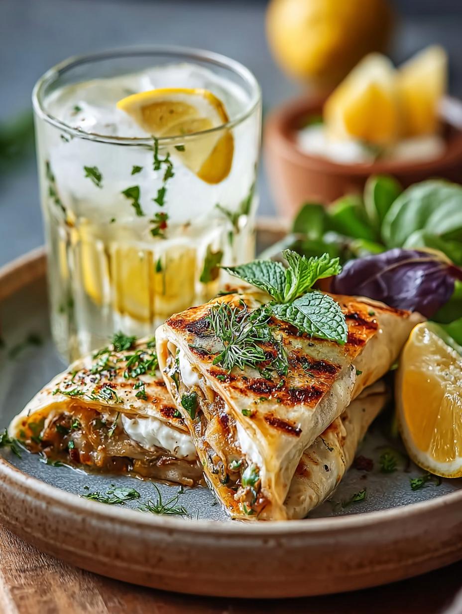 Verrukkelijke Arayes met perfect gebakken pita en een rijke, kruidige vulling, klaar om te serveren