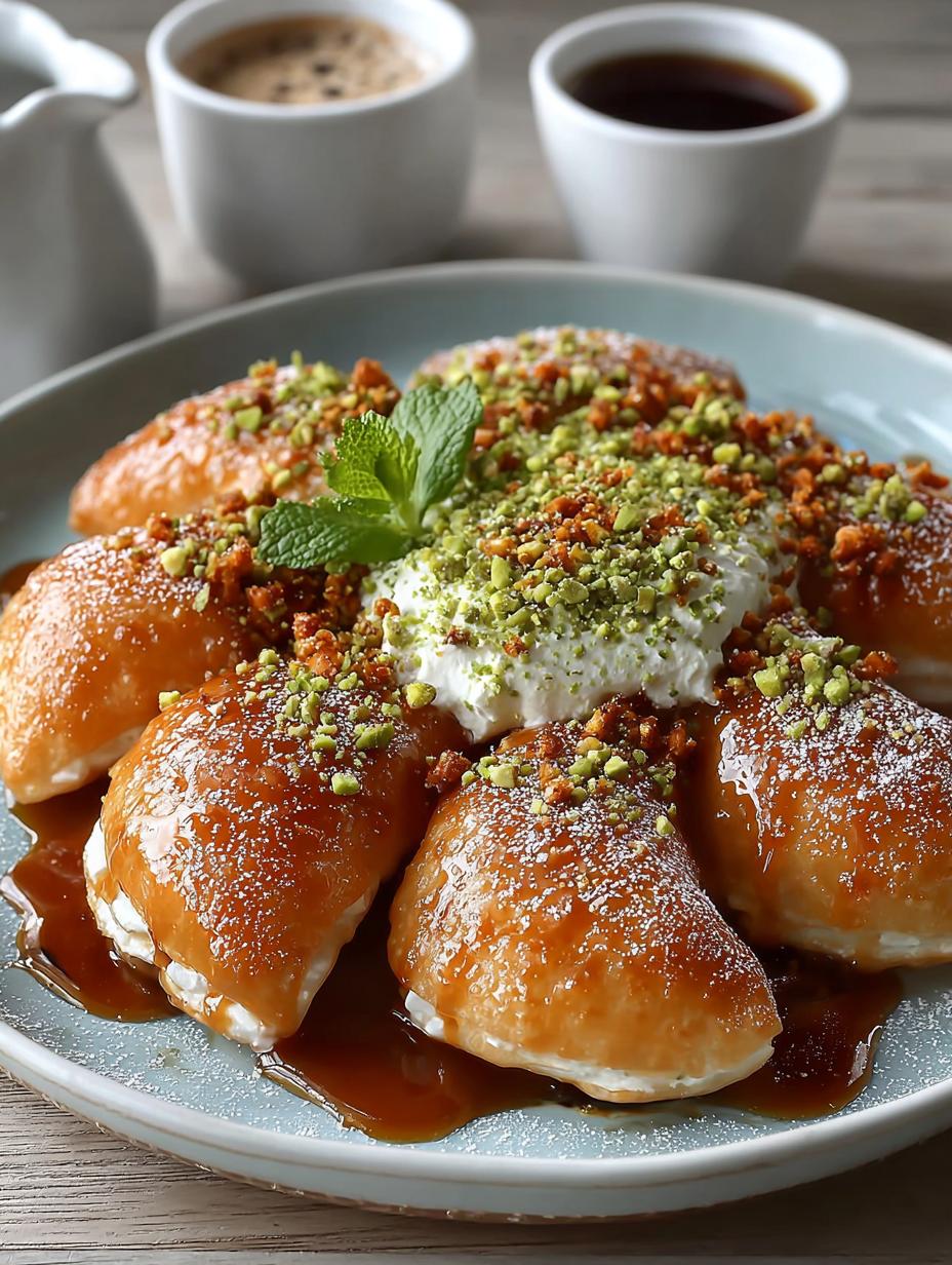 Atayef with Cream Cheese