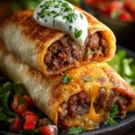 Beef Cheese Chimichangas