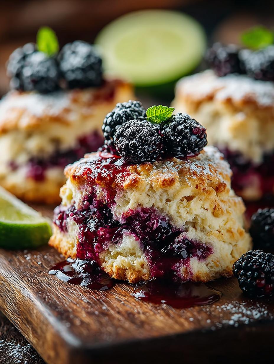 Blackberry Lime Scones