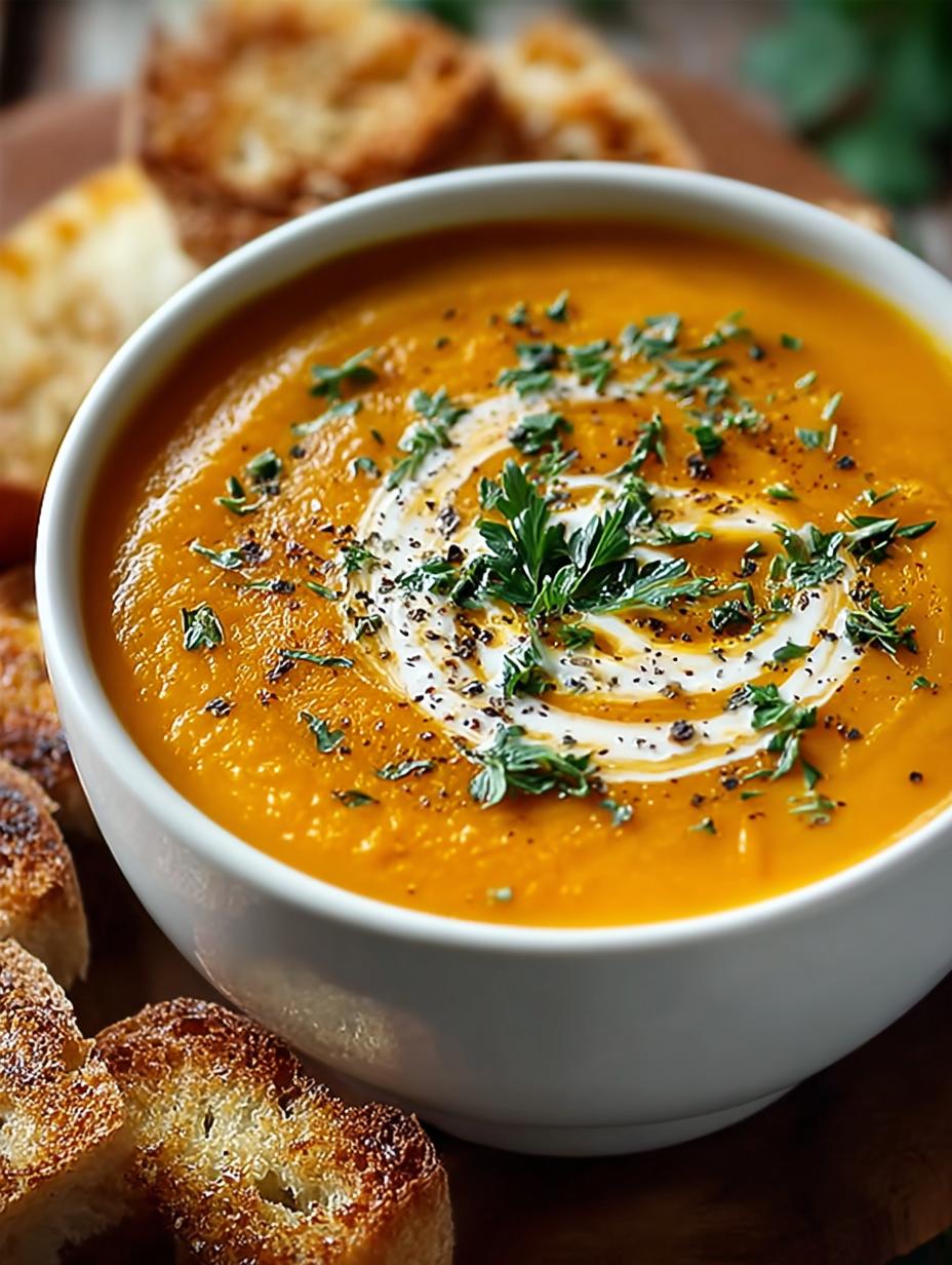 Butternut Kurbis Und Suskartoffelsuppe