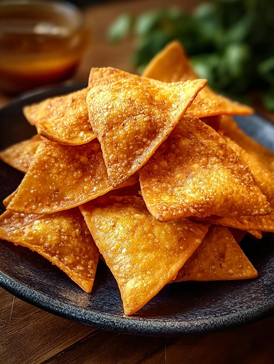 Heerlijke goudbruine Cheese Stuffed Spicy Doritos, perfect gefrituurd en klaar om te serveren