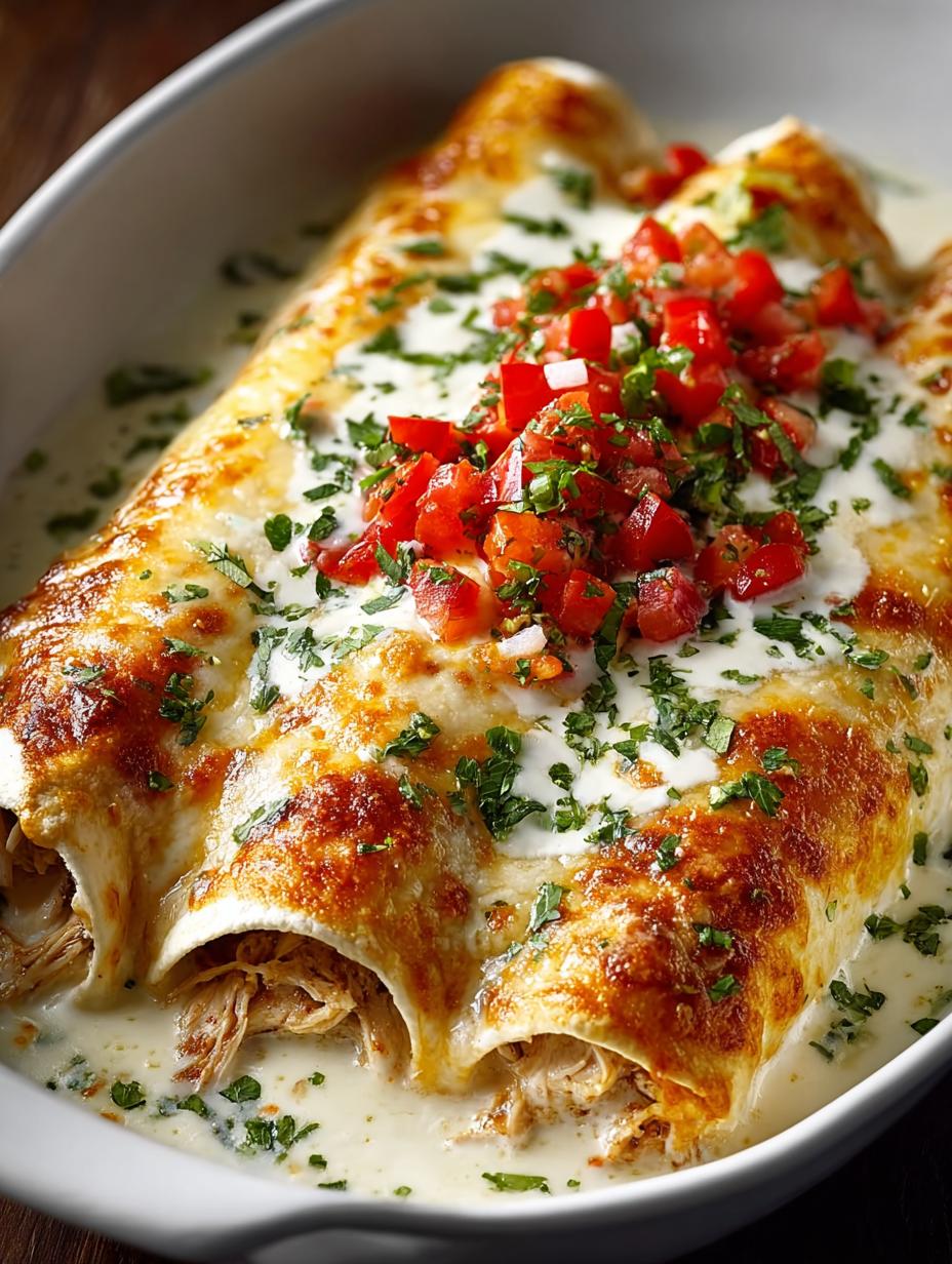 Chicken Enchiladas with White