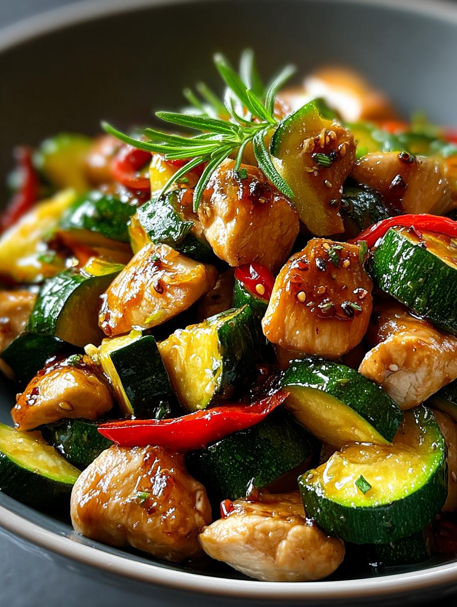 Chicken Zucchini Stir Fry