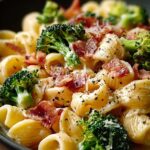 Cremige Brokkoli Speck Pasta