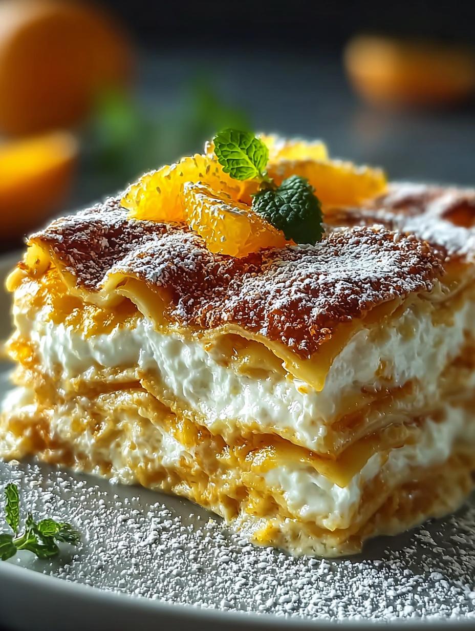 Fantastische Cremige Orangen Lasagne in 8 Stappen - Cremige Orangen Lasagne - main visual representation