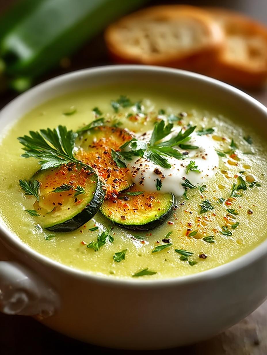 Cremige Zucchinisuppe Aus Dem