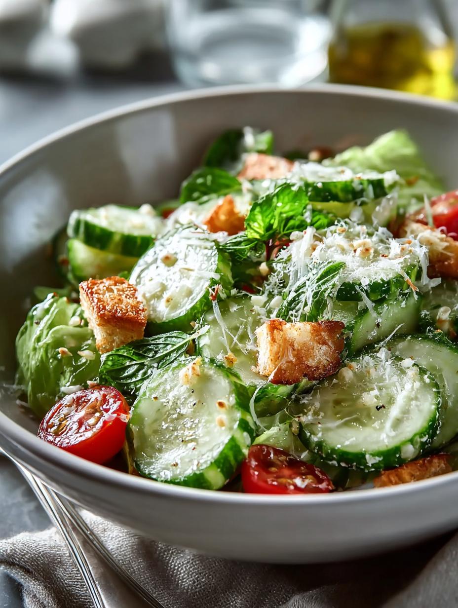 Cucumber Caesar Salad