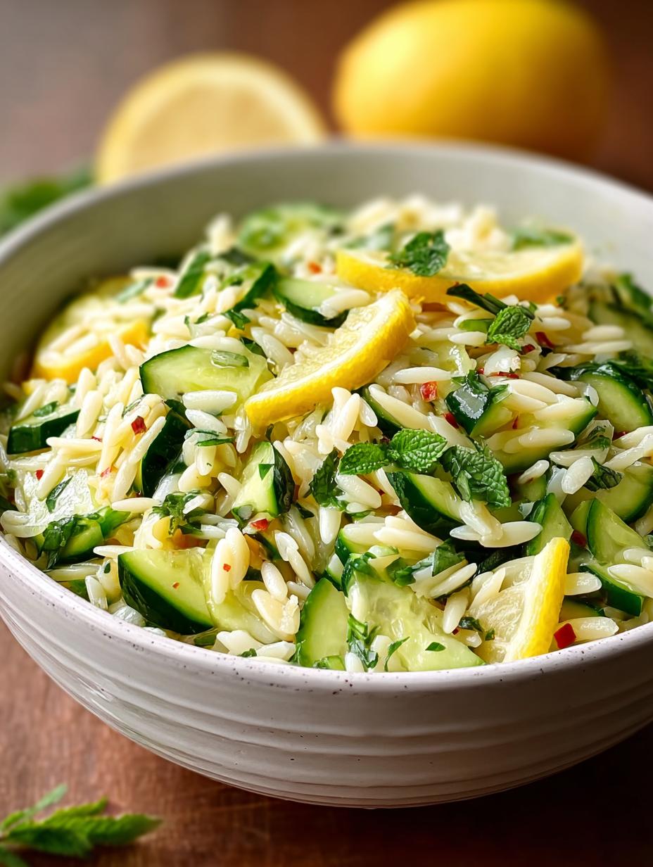 Cucumber Lemon Orzo Salad