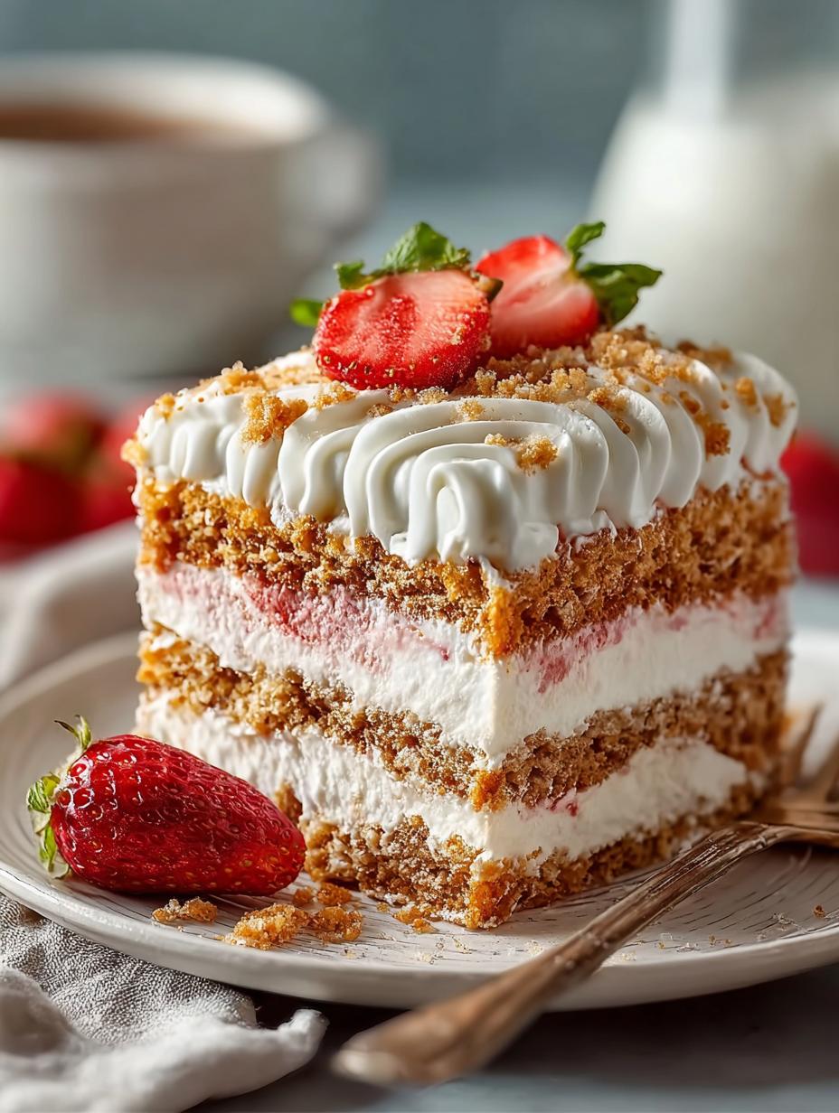 IJzige Eis Sandwich Kuchen Ohne: Een hemelse traktatie - Een close-up van de textuur van de Eis Sandwich Kuchen Ohne, met de knapperige koekjes en het romige ijs duidelijk zichtbaar.