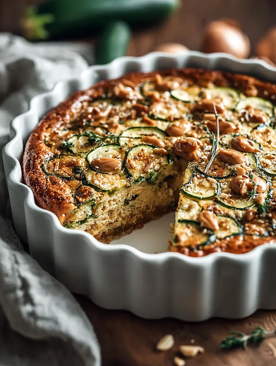Erdnussbutter Zucchini Ovenschotel: Een Geweldig Recept 6 Close-up van een portie Erdnussbutter Zucchini Auflauf, klaar om te serveren