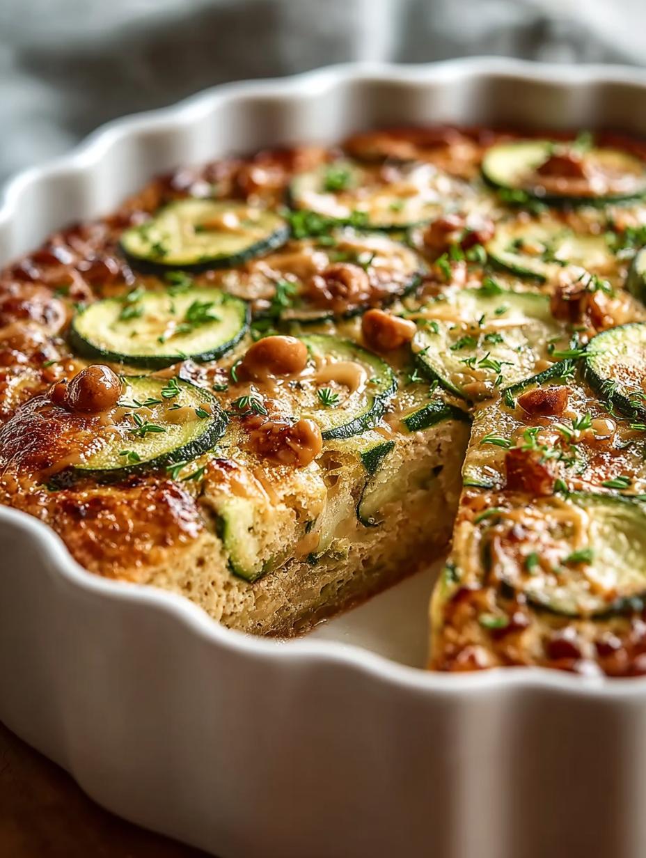 Erdnussbutter Zucchini Auflauf