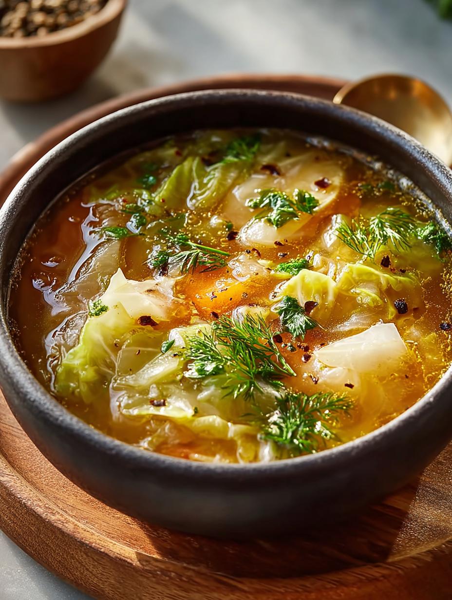 Garlicky Cabbage Soup