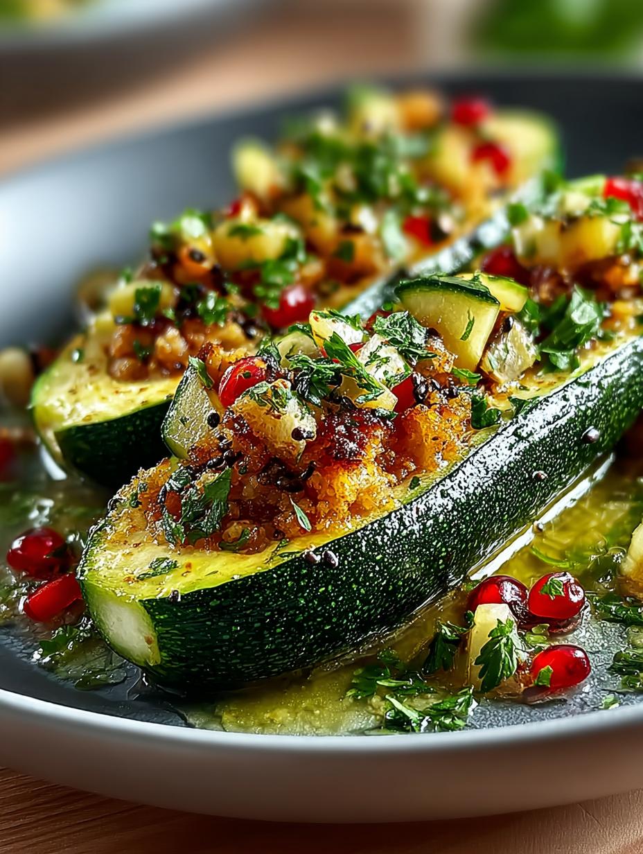 Gefuellte Zucchini Mit Orientalischem