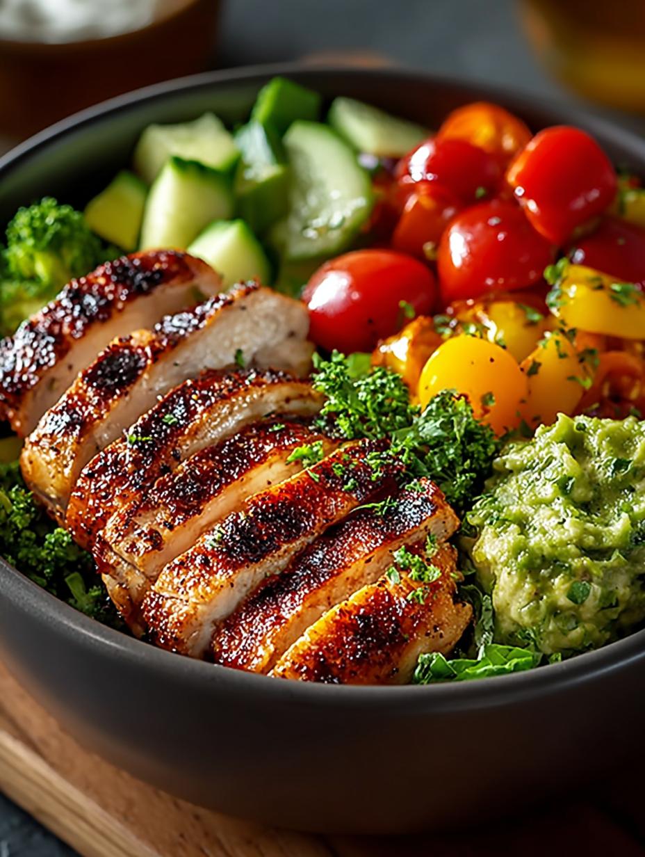 Gegrillte Haehnchen Bowl Mit