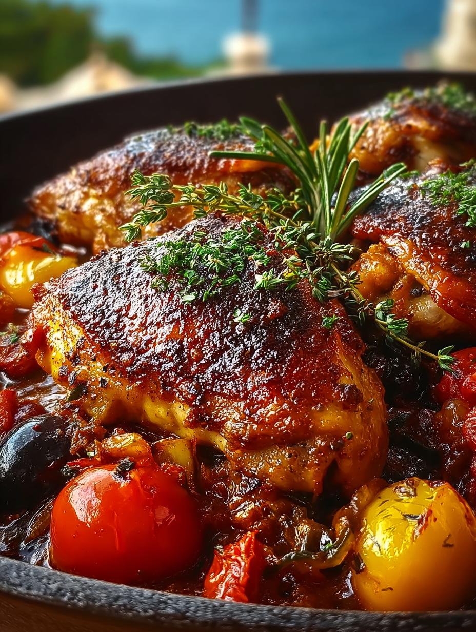 Geschmorte Haehnchenschenkel Mediterran