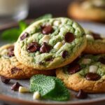 Green Mint Chip Cookies