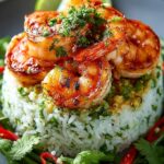 Honig Limetten Garnelen Reis