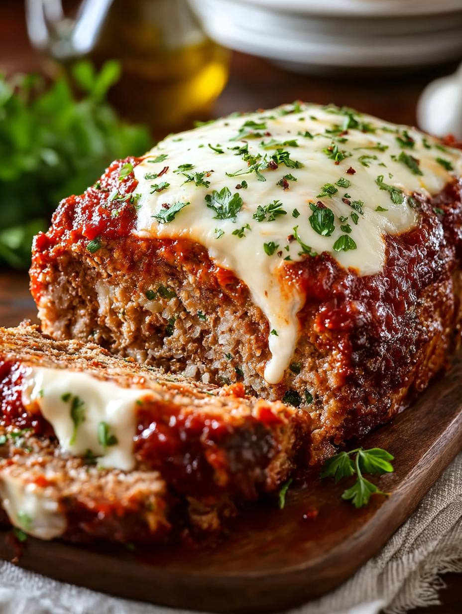 Italian Meatloaf with Mozzarella