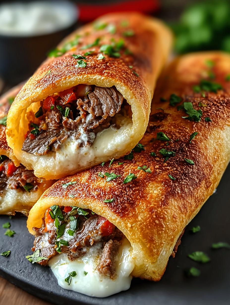 Heerlijke Keto Philly Cheesesteak Rolls vers uit de oven, perfect voor een koolhydraatarm dieet