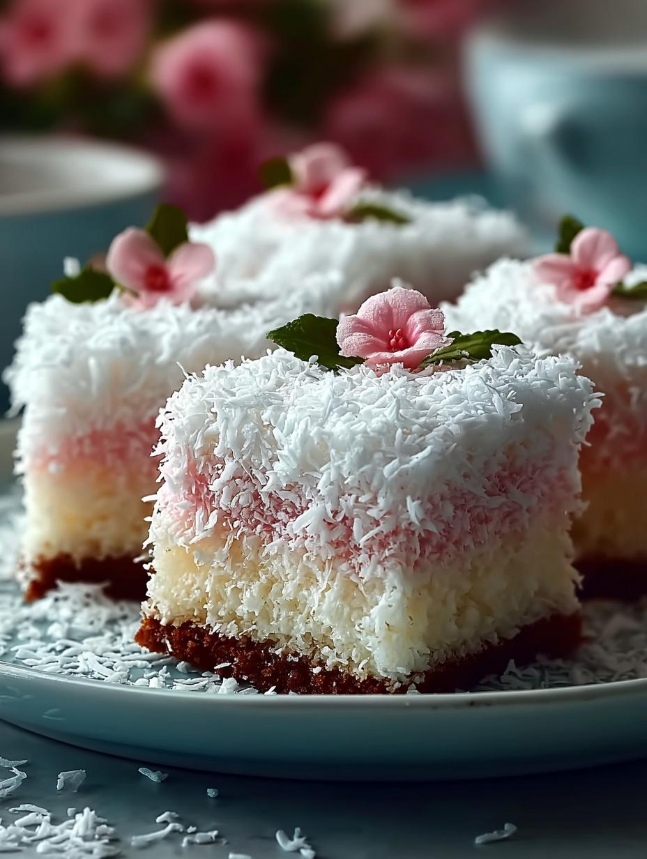 Heerlijke Kokosnuss Schneeball Kuchenriegel met chocoladeglazuur en kokosrasp, perfect voor een traktatie