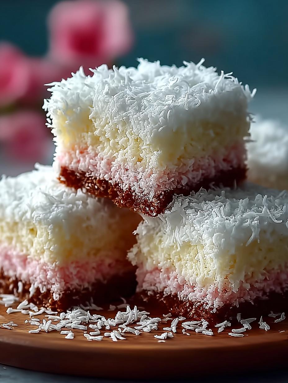 Kokosnuss Schneeball Kuchenriegel