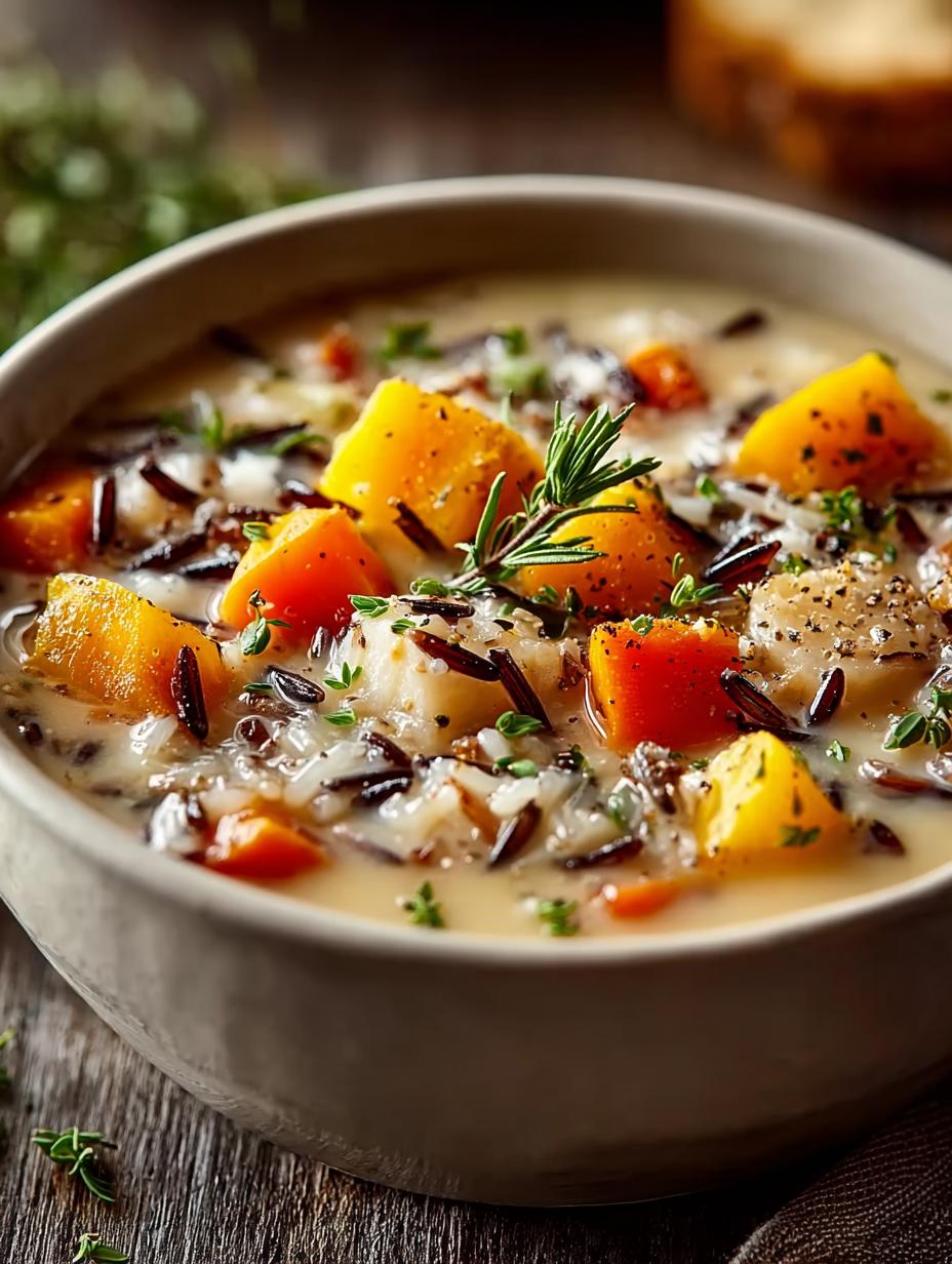 Kuschelige Herbst Wildreis Suppe