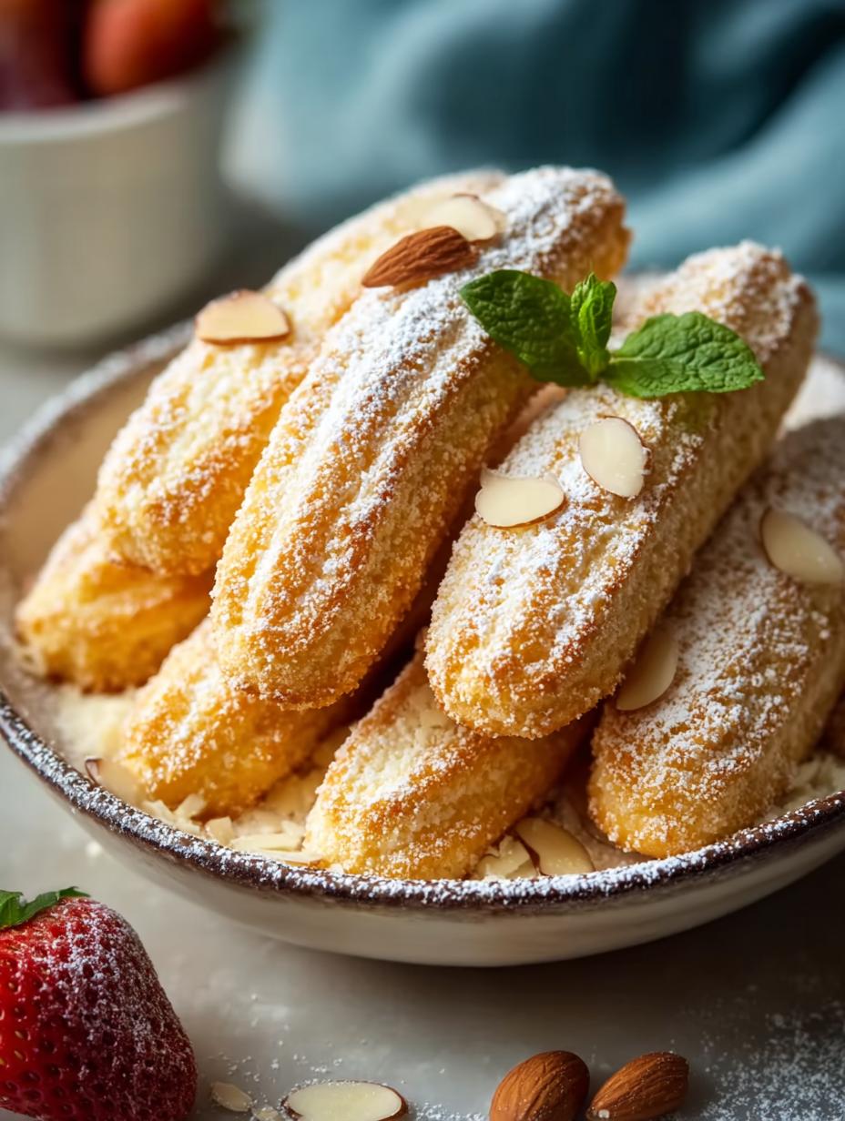 4 Eieren: Luchtige Löffelbiskuits Magisch Lekker! 5 Heerlijke, goudbruine Luftige Löffelbiskuits vers uit de oven, klaar om af te koelen op een rooster.