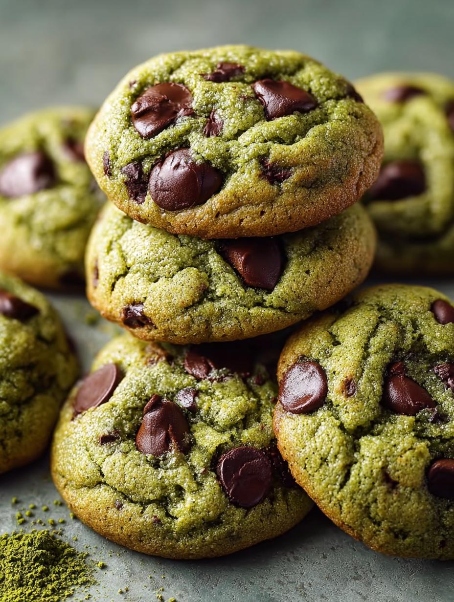 Matcha Chocolate Chip Cookies