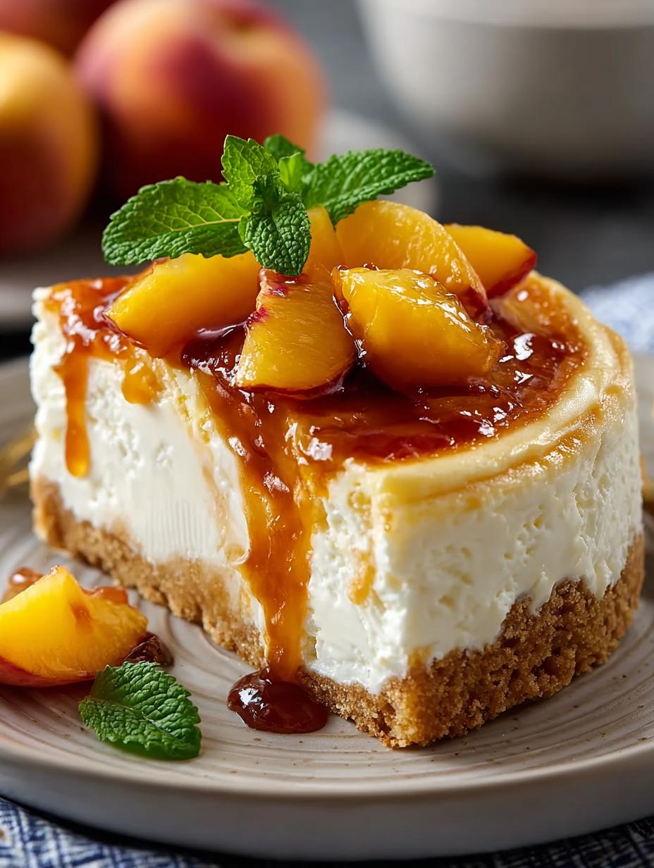 Pfirsich Cobbler Kasekuchen