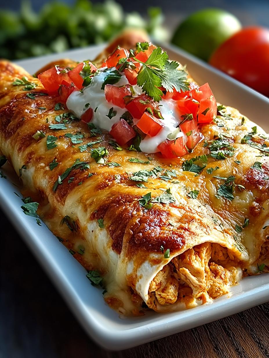 Queso Chicken Enchiladas: 8x Comfort Food Magie! 5 Heerlijke Queso Chicken Enchiladas, rijk en romig, vers uit de oven, klaar om te serveren.