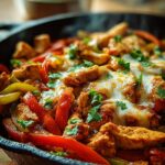 Queso Huhnchen Fajita Pfanne