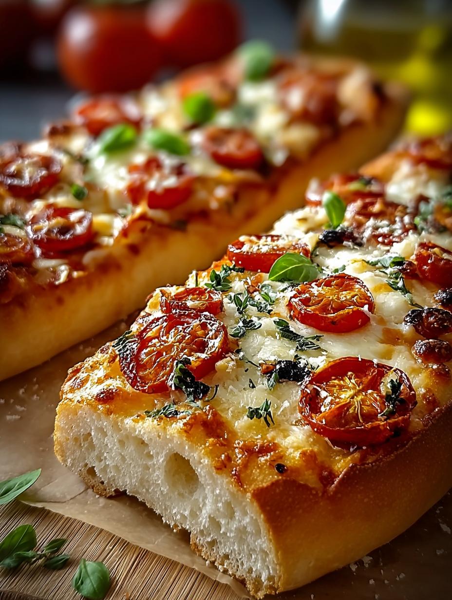 Heerlijke Snelle Pizza Baguettes Aus vers uit de oven, goudbruin en knapperig