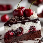 Schwarze Kirschen Eiscreme Kuchen