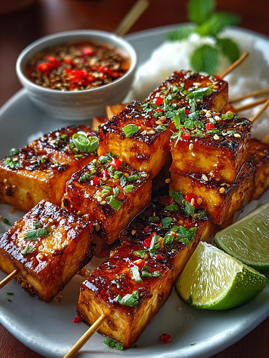 Verrukkelijke Sweet Chili Tofu Satay: 200 Kcal Genot! - Sweet Chili Tofu Satay - additional detail