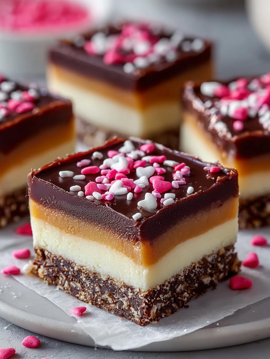 Valentijn Millionaire Bars: 8 Hemelse Lagen Puur Genot - Valentine Millionaire Bars - additional detail