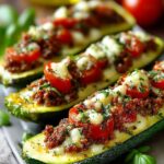 Zucchini Boote Nach Toskanischer